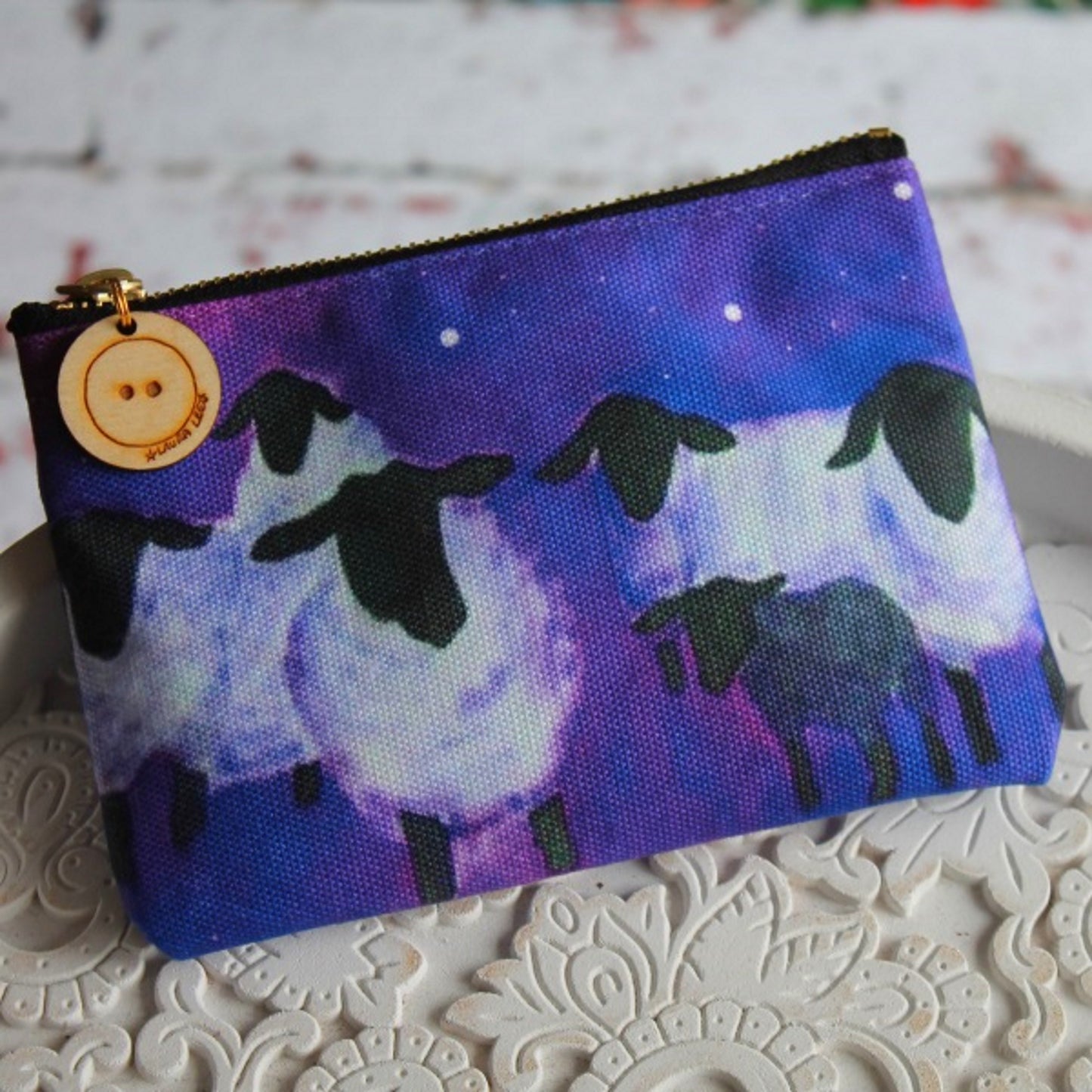 Galaxy Sheep Makeup Craft Purse Storage Bag Laura Lee Designs