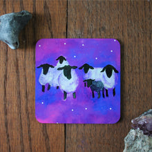 Load image into Gallery viewer, Space sheep coaster by Laura Lee Designs 