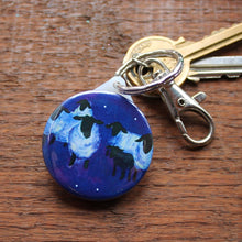 Load image into Gallery viewer, Galaxy sheep keyring by Laura Lee Designs Cornwall