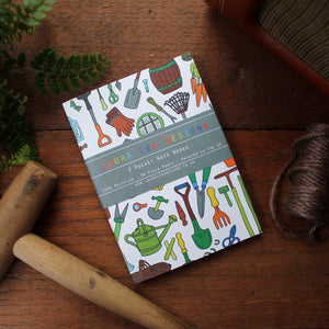 Gardener's Notebook Set - 36 Plain Pages - Pocket Size - 100% Recycled - Eco