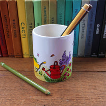 Load image into Gallery viewer, Gardener&#39;s hand painted pen pot by Laura Lee Designs Cornwall
