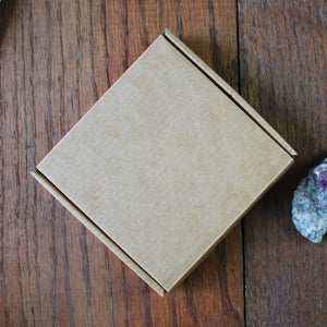 Brown kraft gift box square
