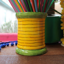 Load image into Gallery viewer, Back of bobbin vase by Laura lee designs Cornwall