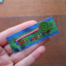 Load image into Gallery viewer, pink and green button hairslide by Laura Lee Designs Cornwall