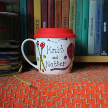 Load image into Gallery viewer, Lidded mug knit and natter by Laura Lee Designs