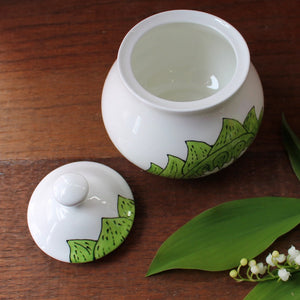 sugar bowl Lily of the valley by Laura lee Designs Cornwall
