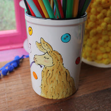 Load image into Gallery viewer, Cute llama knitting needle storage jar