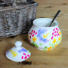 Load image into Gallery viewer, Meadow Flowers sugar bowl by Laura Lee Designs