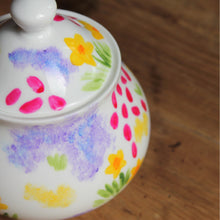 Load image into Gallery viewer, Meadow Flowers sugar bowl by Laura Lee Designs