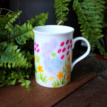 Load image into Gallery viewer, Meadow flowers hand painted mug by Laura Lee Designs 