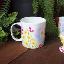 Load image into Gallery viewer, Hand painted flowers on big mug by Laura Lee Designs Cornwall