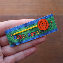 Load image into Gallery viewer, orange and yellow button hairslide by Laura Lee Designs Cornwall