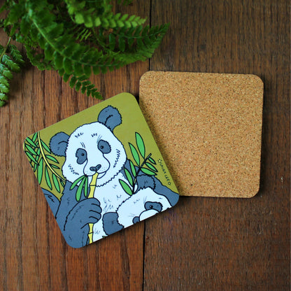 Panda coaster by Laura Lee Designs Cornwall colourful gifts and homewares