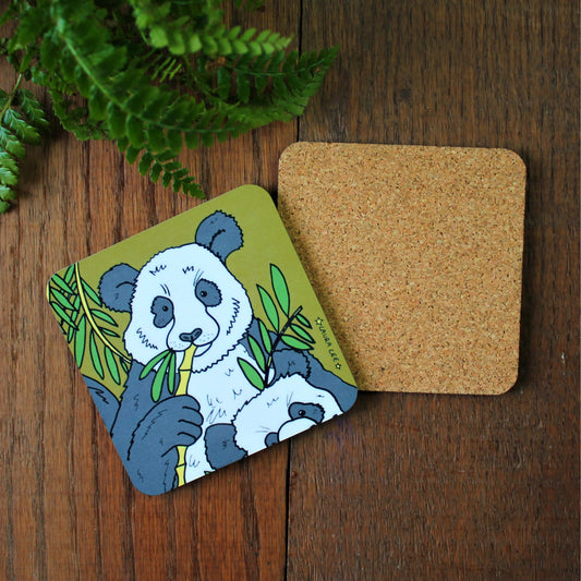 Panda coaster by Laura Lee Designs Cornwall colourful gifts and homewares