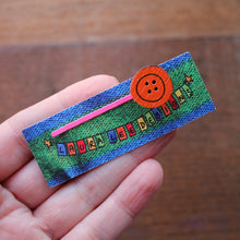 Load image into Gallery viewer, Orange and pink button hairslide by Laura Lee Designs Cornwall