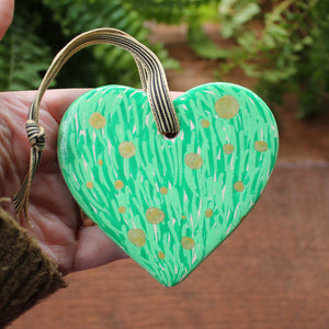 Hand painted ceramic heart