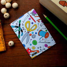 Load image into Gallery viewer, Knitting &amp; Sewing Notebook- Single Or Set - 36 Plain Pages - Pocket Size - 100% Recycled - Eco