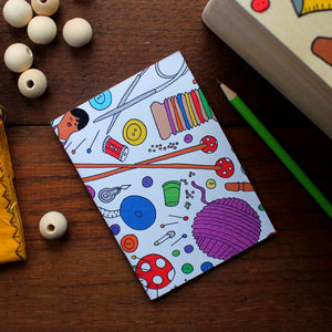 Sewing Notebook Set - 36 Plain Pages - Pocket Size - 100% Recycled - Eco
