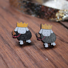 Load image into Gallery viewer, Party sheep stud earrings by Laura Lee Designs Cornwall