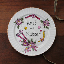 Load image into Gallery viewer, THE Vintage Pimp recycled plate knit and natter by Laura Lee Designs 