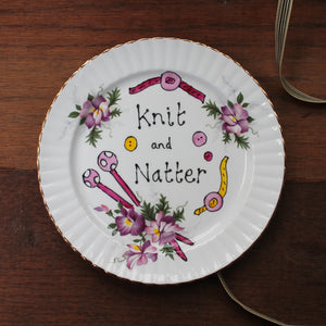 THE Vintage Pimp recycled plate knit and natter by Laura Lee Designs 