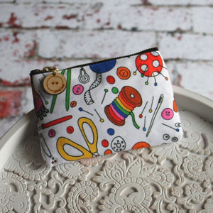 Sewing or knitting craft storage pouch Laura Lee designs Cornwall Colourful gift and homewares