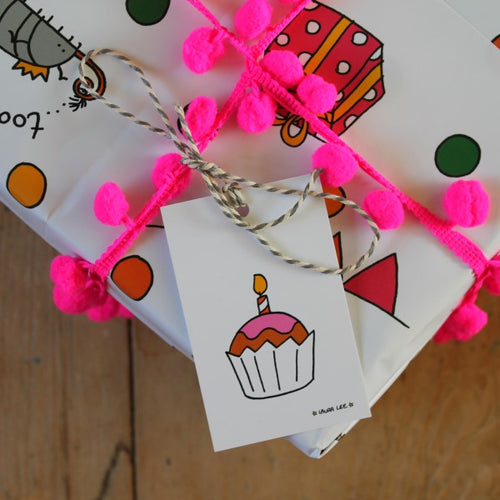Cyril and Myrtle woodlice party gift wrap pack by Laura Lee Designs in Cornwall