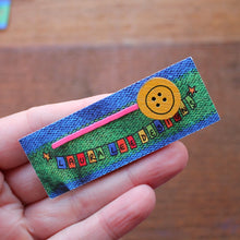 Load image into Gallery viewer, Yellow and pink button hairslide by Laura Lee Designs Cornwall