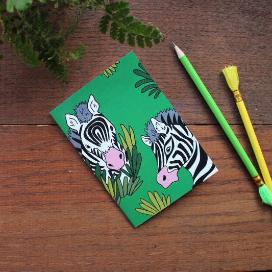 Zebra pocket notebook by Laura Lee designs Cornwall